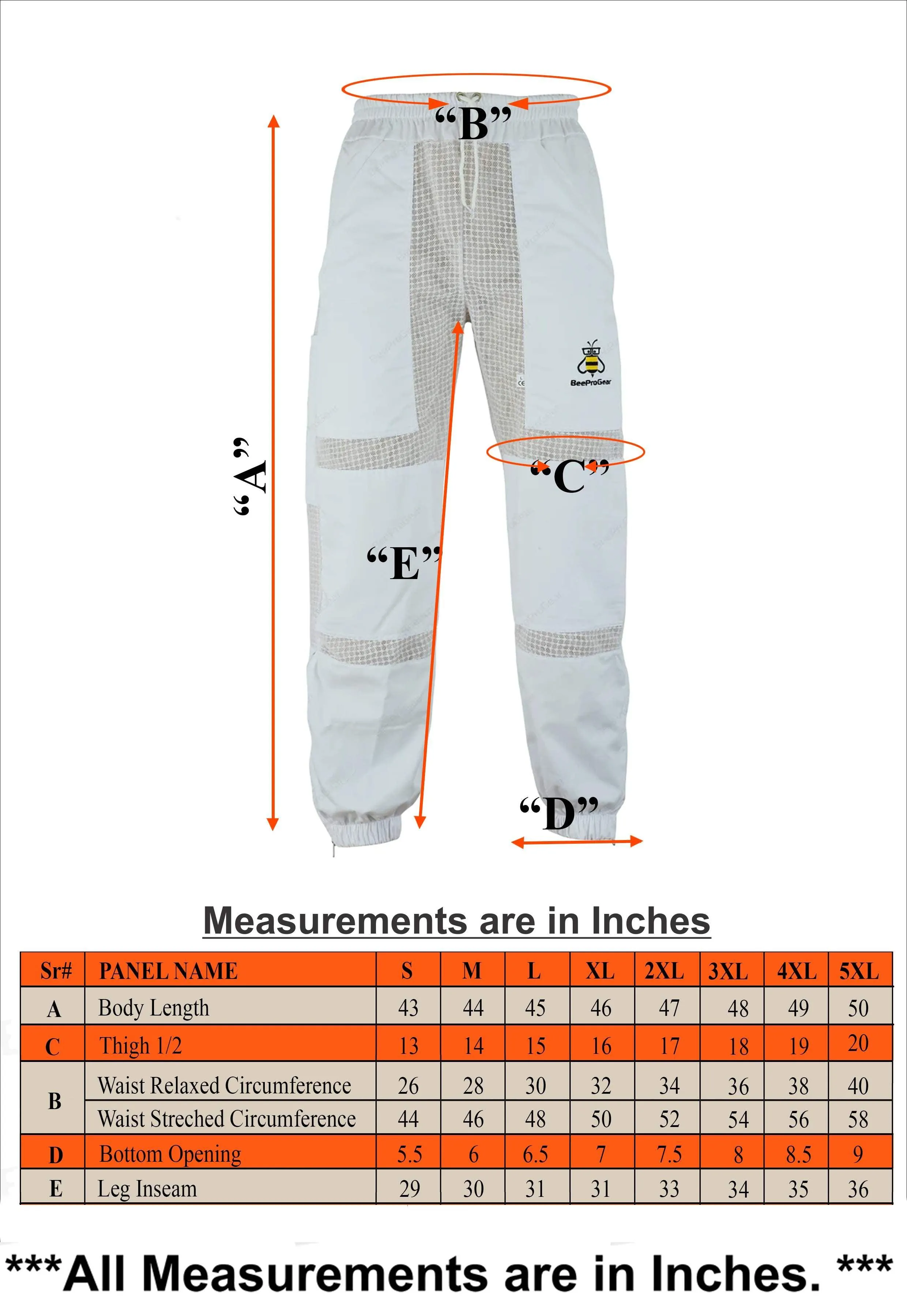 3-Layer Sting-Proof Beekeeping Trousers | Ultra Ventilated with Tool Pockets