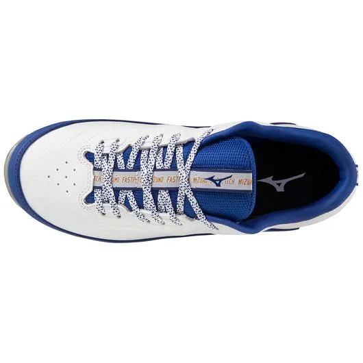 9-Spike Swift 8 Low Women's Metal Softball Cleat - White/Royal