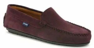 Altanta Mocassin Burgundy Suede Leather Loafer