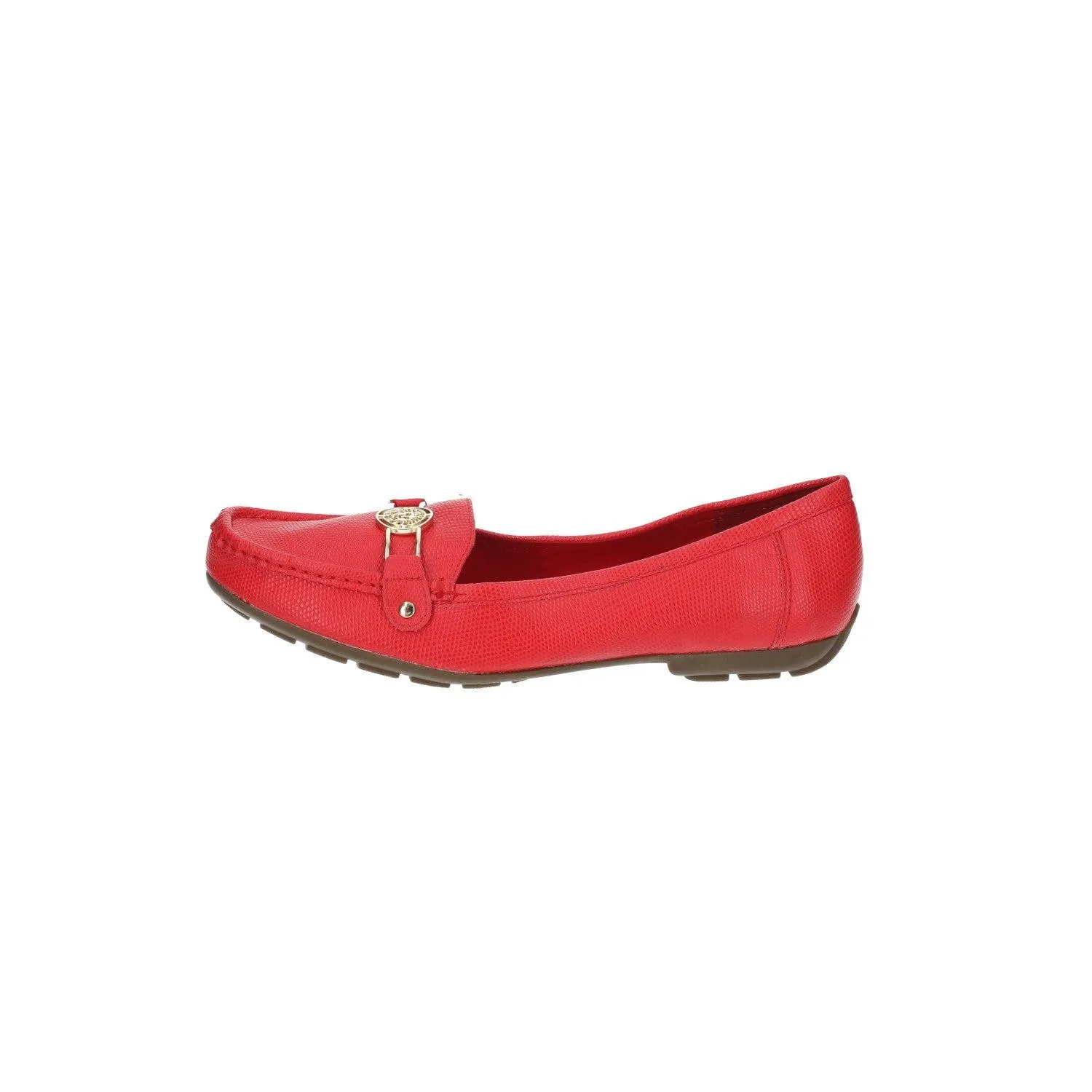Anne Klein Okey Loafers Leather Red Colour For Women