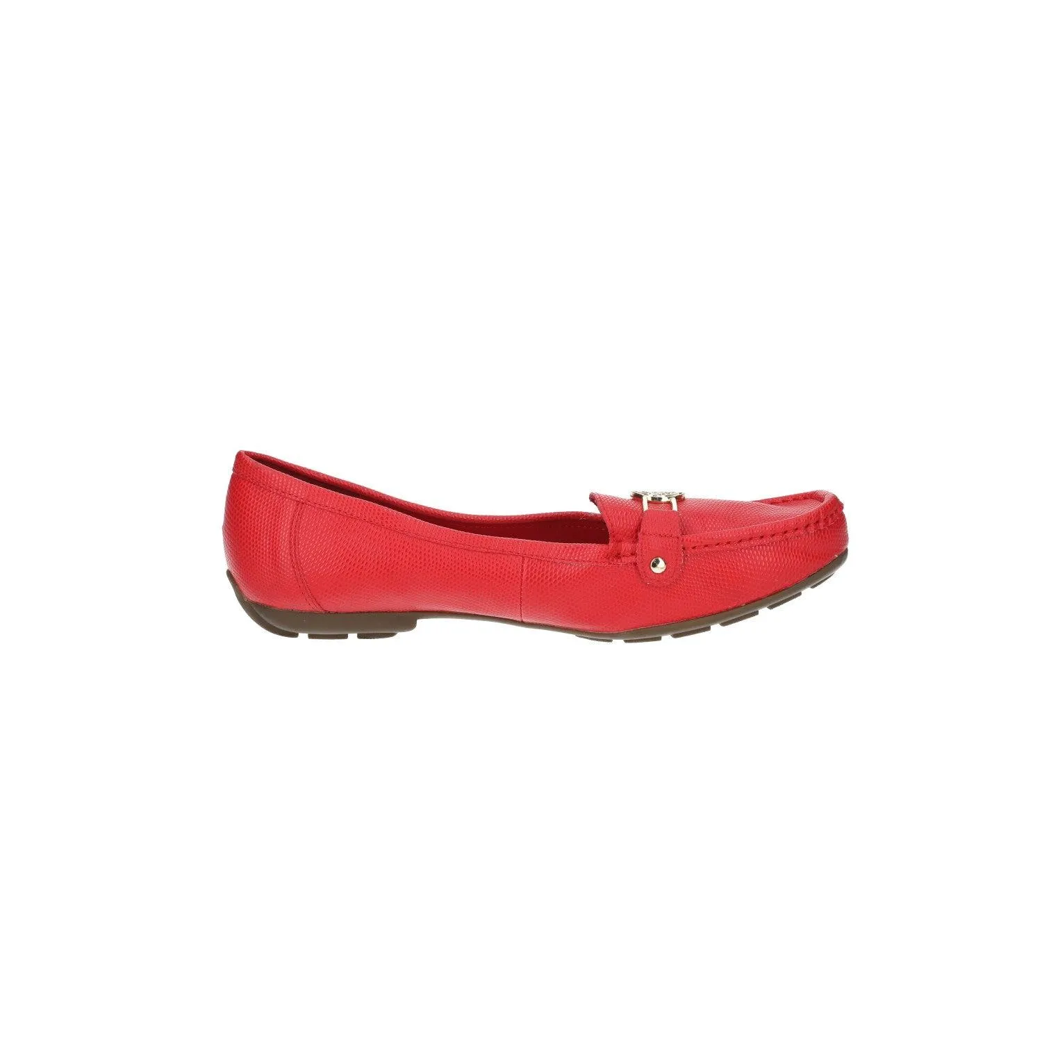Anne Klein Okey Loafers Leather Red Colour For Women
