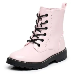 Apakowa Girls Combat Boots Side Zipper Ankle Booties (Little Kid/Big Kid)