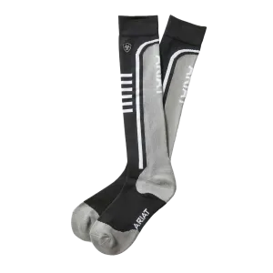 Ariat Ladies Black/Sleet AriatTEK Slimline Performance Socks 10033428