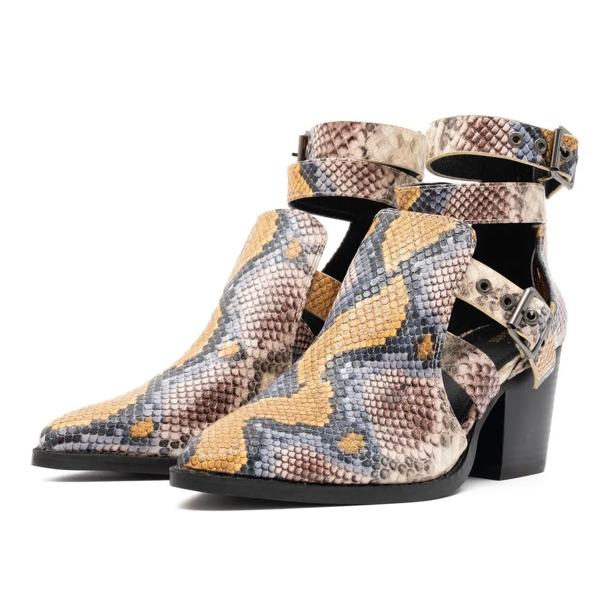 Arider Girl Western Ankle Boots Leather Multicolour Colour For Women