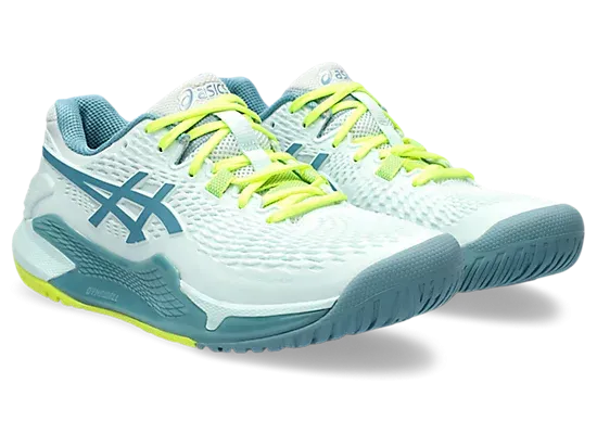 Asics Gel Resolution 9 Women's Wide Tennis Shoes Soothing Sea/Gris Blue