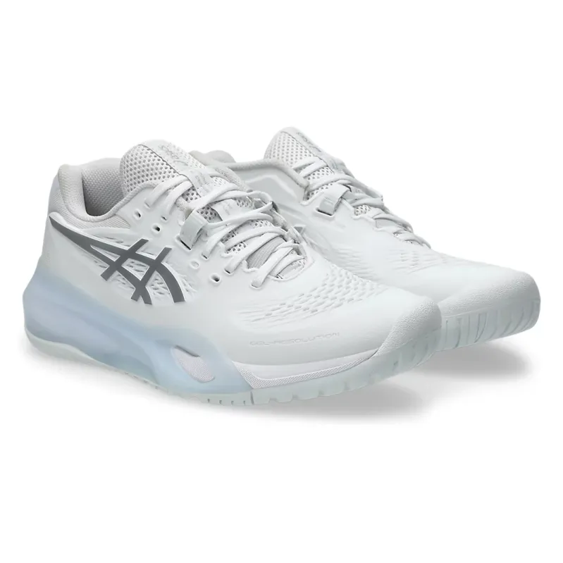 Asics Gel-Resolution X White & Pure Silver Women's Tennis Shoes