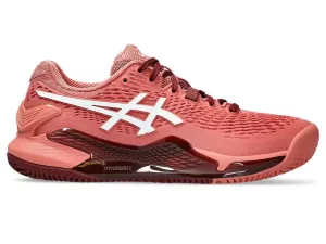 ASICS WOMEN'S GEL-RESOLUTION 9 (LIGHT GARNET/WHITE)