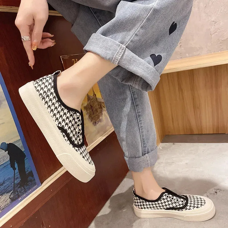 Ava - Leopard Print Slip-on Canvas Loafers for Women