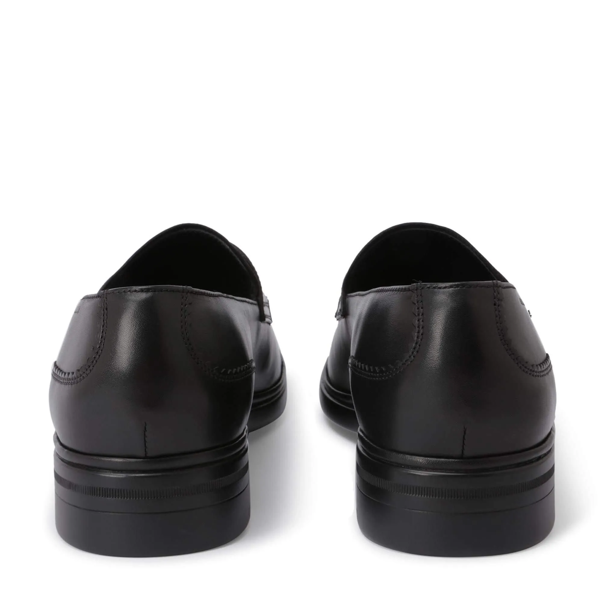 Bally Neffer Men's 6231383 Black Leather Loafers US 12 MSRP $560