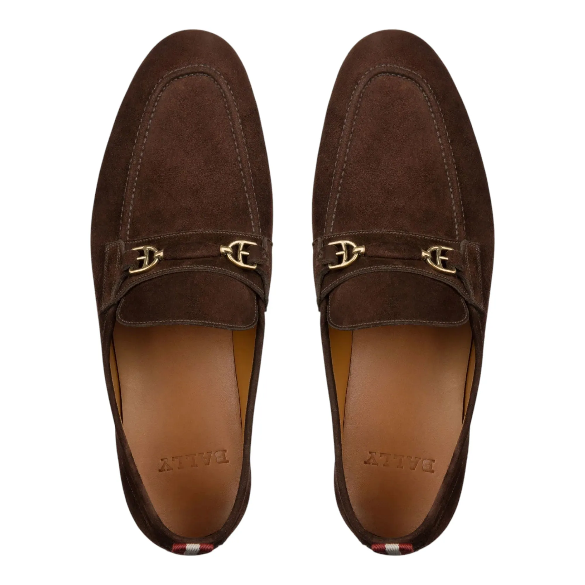 Bally Plintor 6216733 Men's Coffee Suede Leather Loafers Size 8 MSRP $600