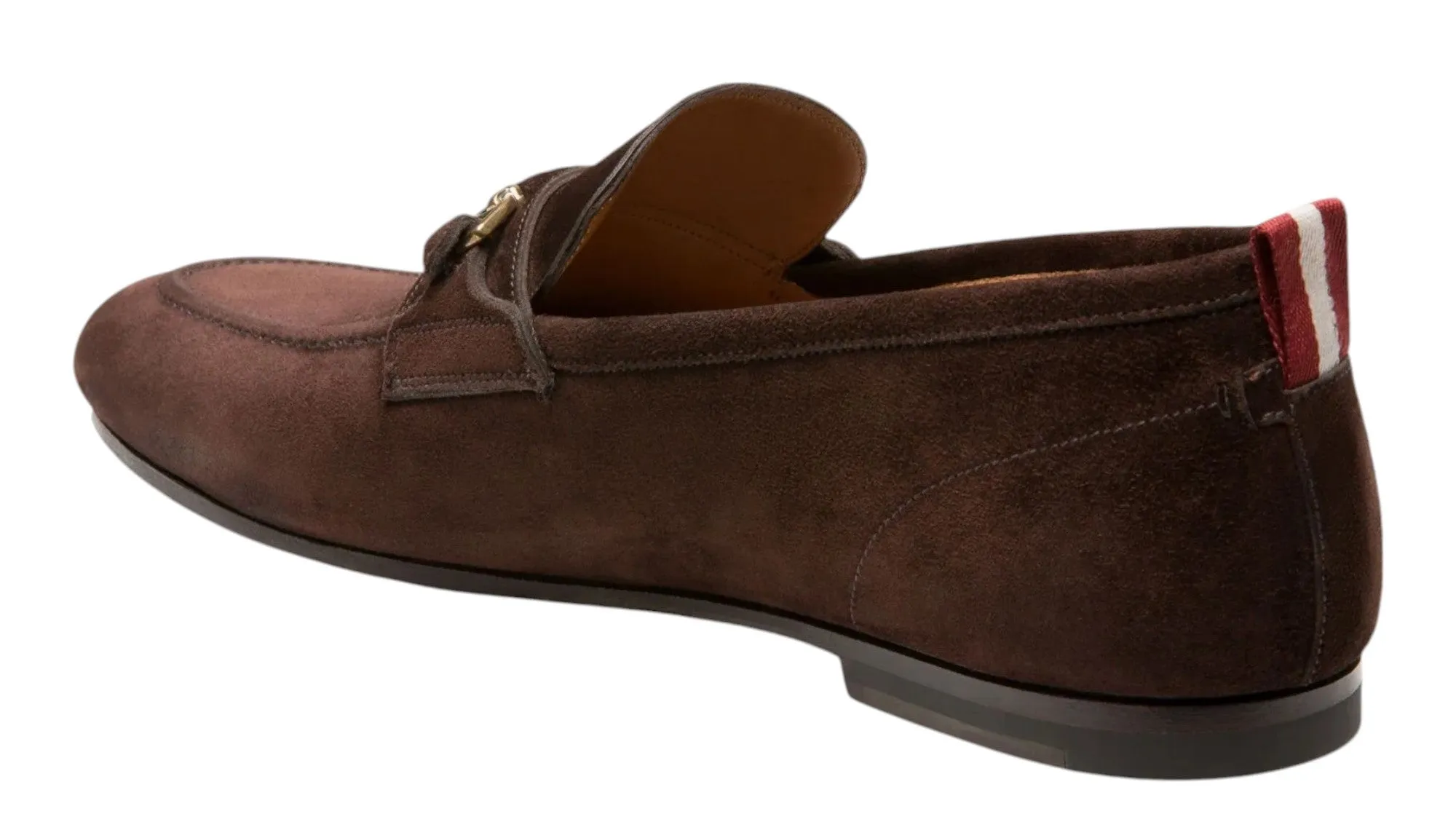 Bally Plintor 6216733 Men's Coffee Suede Leather Loafers Size 8 MSRP $600