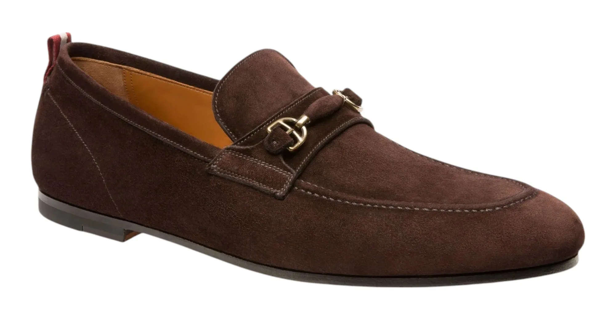 Bally Plintor 6216733 Men's Coffee Suede Leather Loafers Size 8 MSRP $600