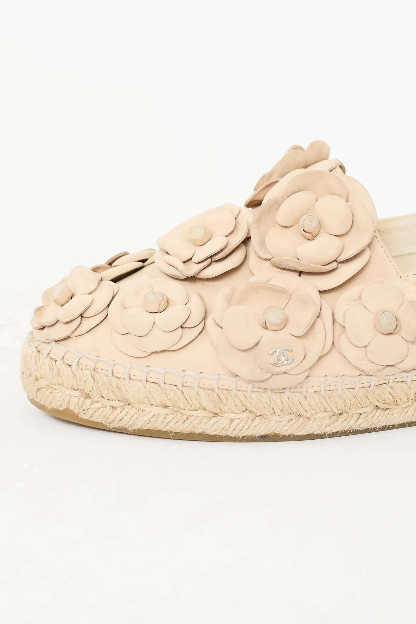Beige Suede Camellia CC Espadrille Sneaker