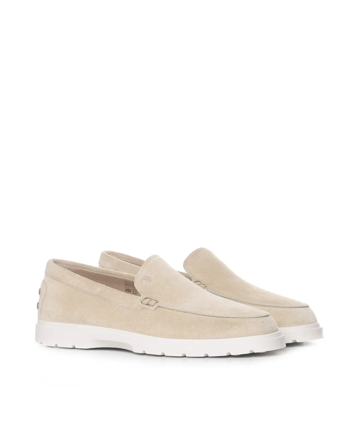 Beige Suede Moccasin Loafers