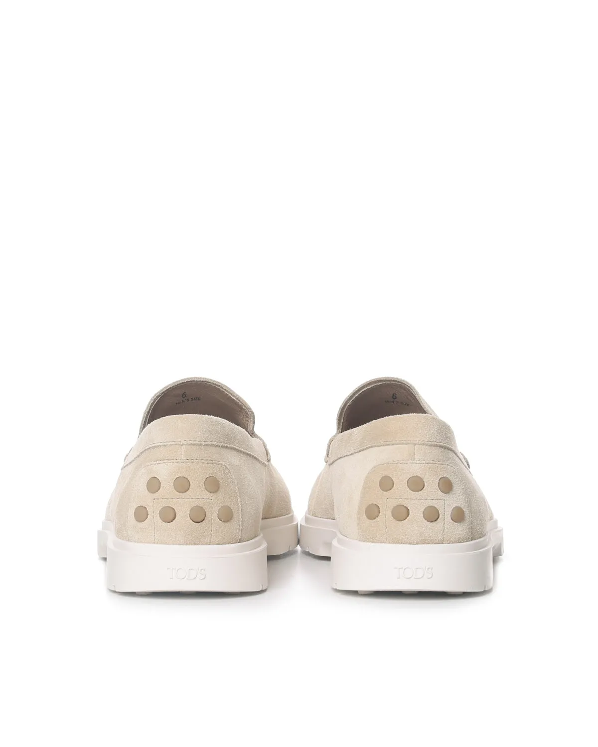 Beige Suede Moccasin Loafers