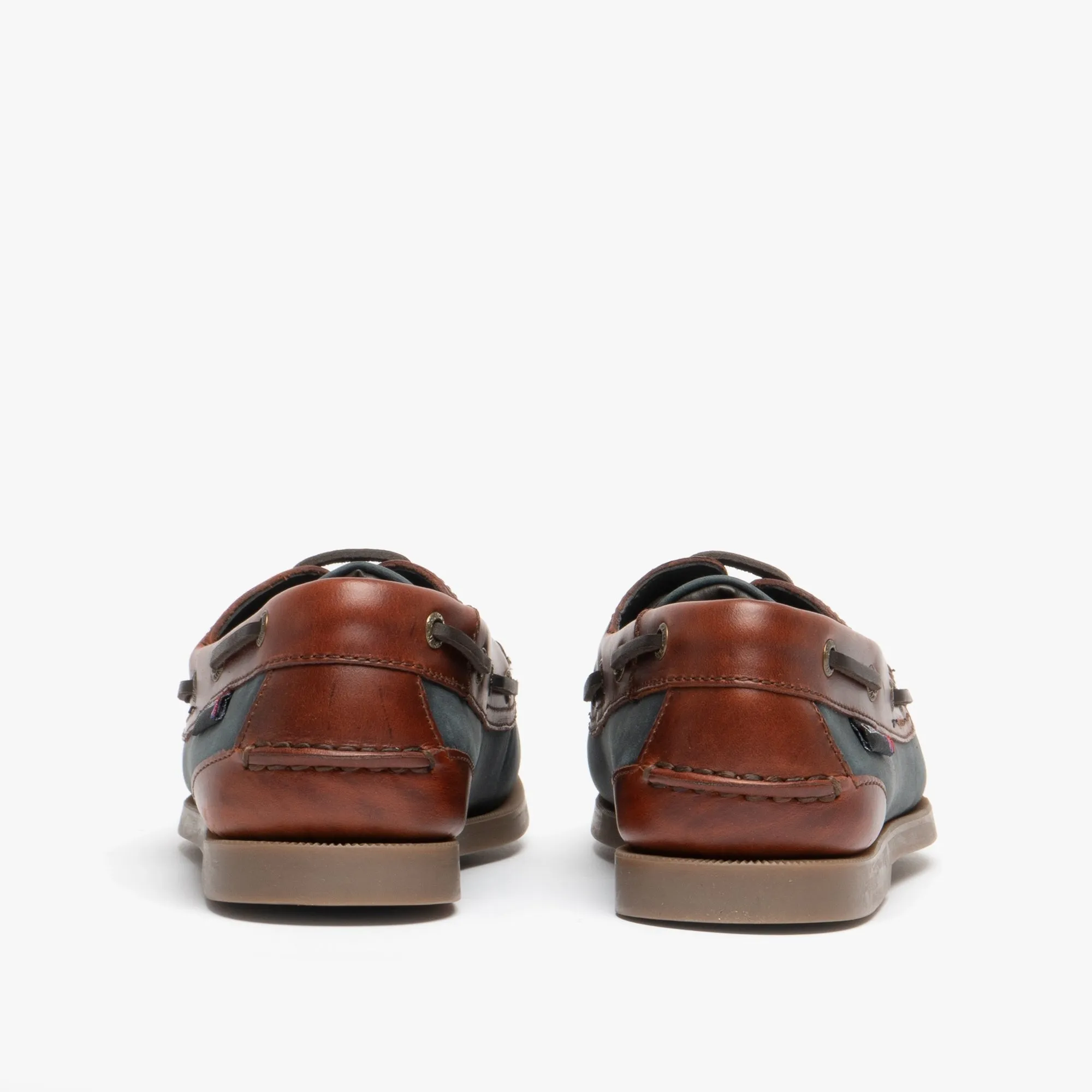BERMUDA G2 Mens Nubuck Leather Boat Shoes Navy/Seahorse