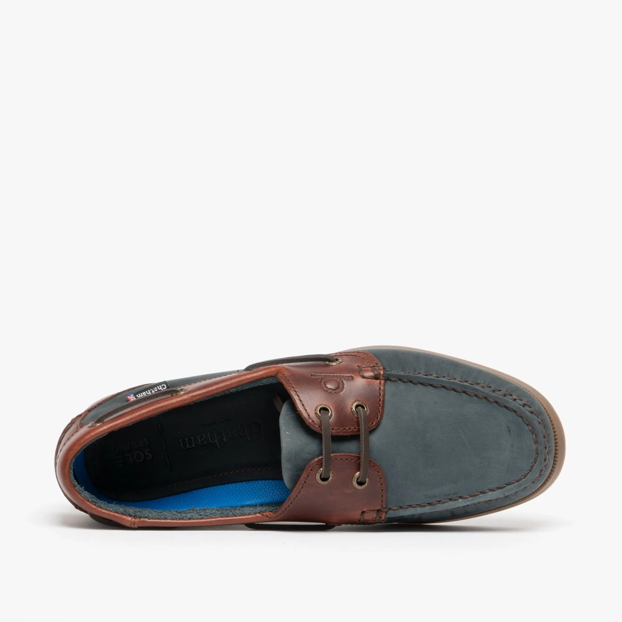 BERMUDA G2 Mens Nubuck Leather Boat Shoes Navy/Seahorse
