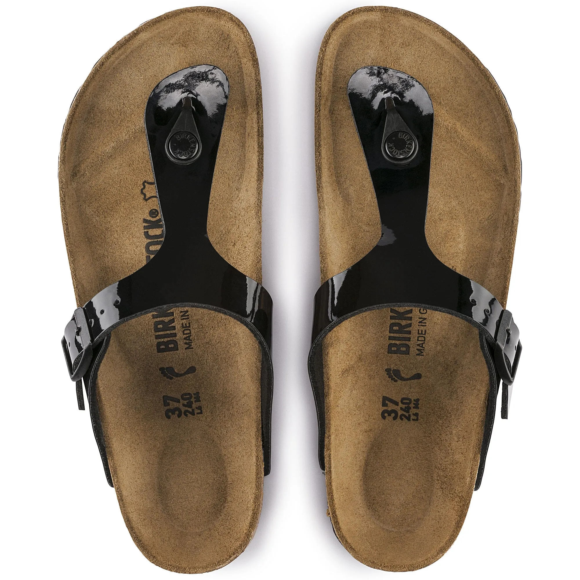 Birkenstock Women's Gizeh Birko-Flor - Black Patent