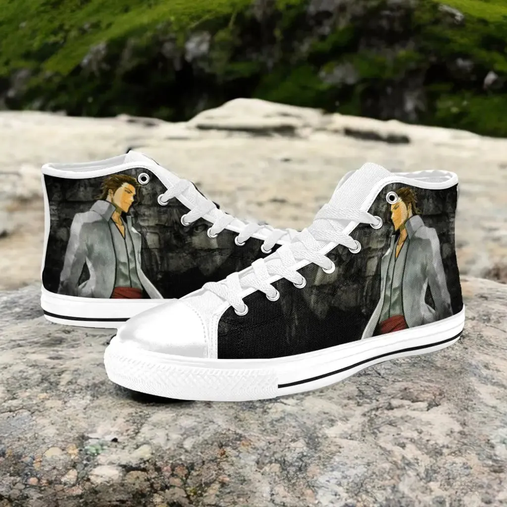 Bleach Sosuke Aizen Shoes High Top Sneakers for Kids and Adults