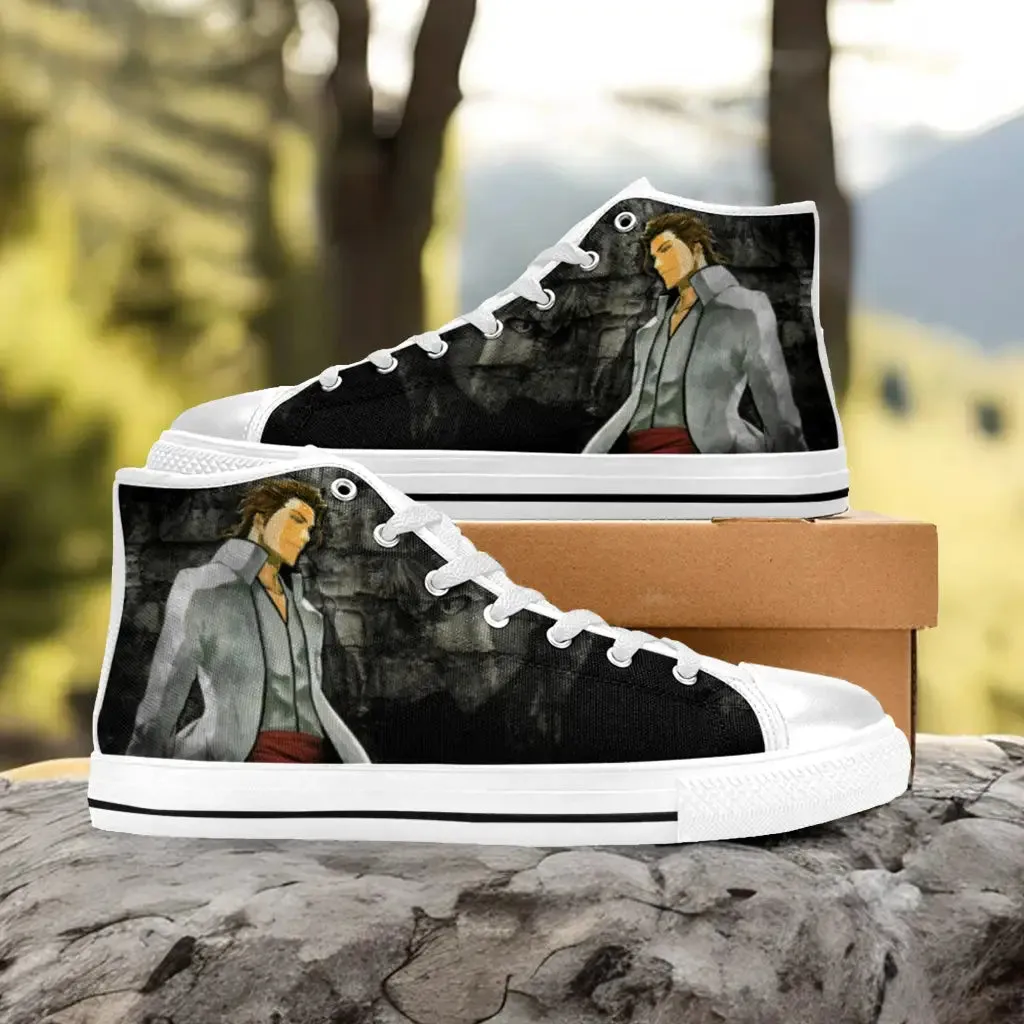 Bleach Sosuke Aizen Shoes High Top Sneakers for Kids and Adults