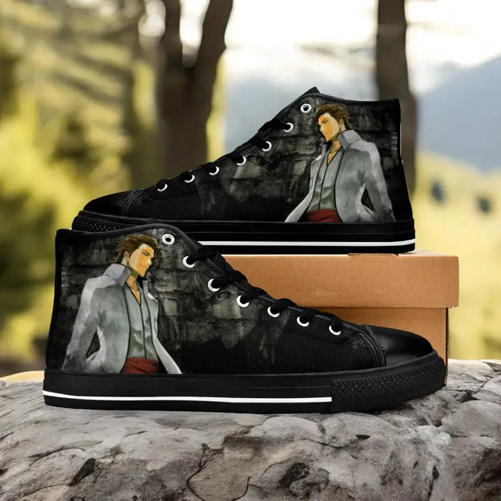 Bleach Sosuke Aizen Shoes High Top Sneakers for Kids and Adults