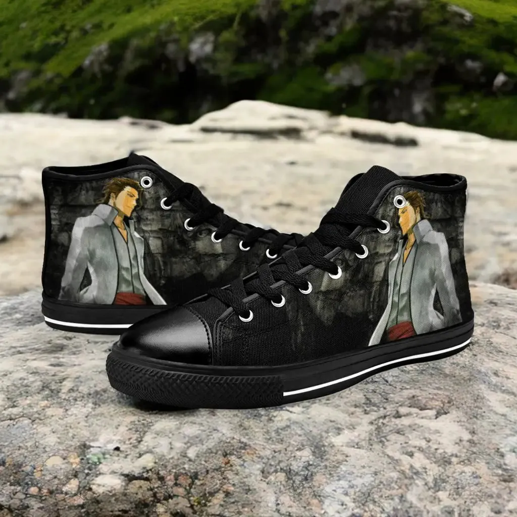 Bleach Sosuke Aizen Shoes High Top Sneakers for Kids and Adults
