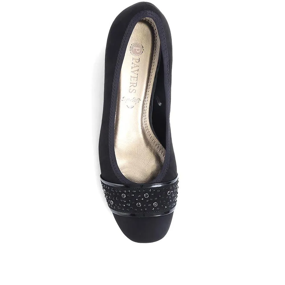 Block Heeled Court Shoes - PLAN36001 / 322 525