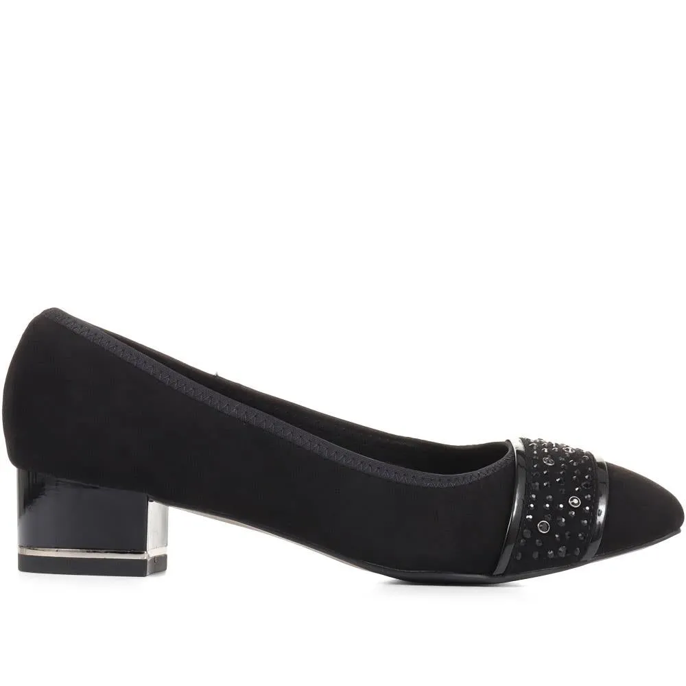 Block Heeled Court Shoes - PLAN36001 / 322 525