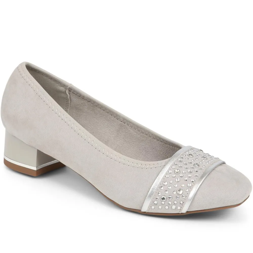 Block Heeled Court Shoes - PLAN36001 / 322 525