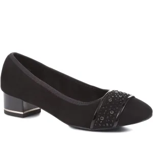 Block Heeled Court Shoes - PLAN36001 / 322 525