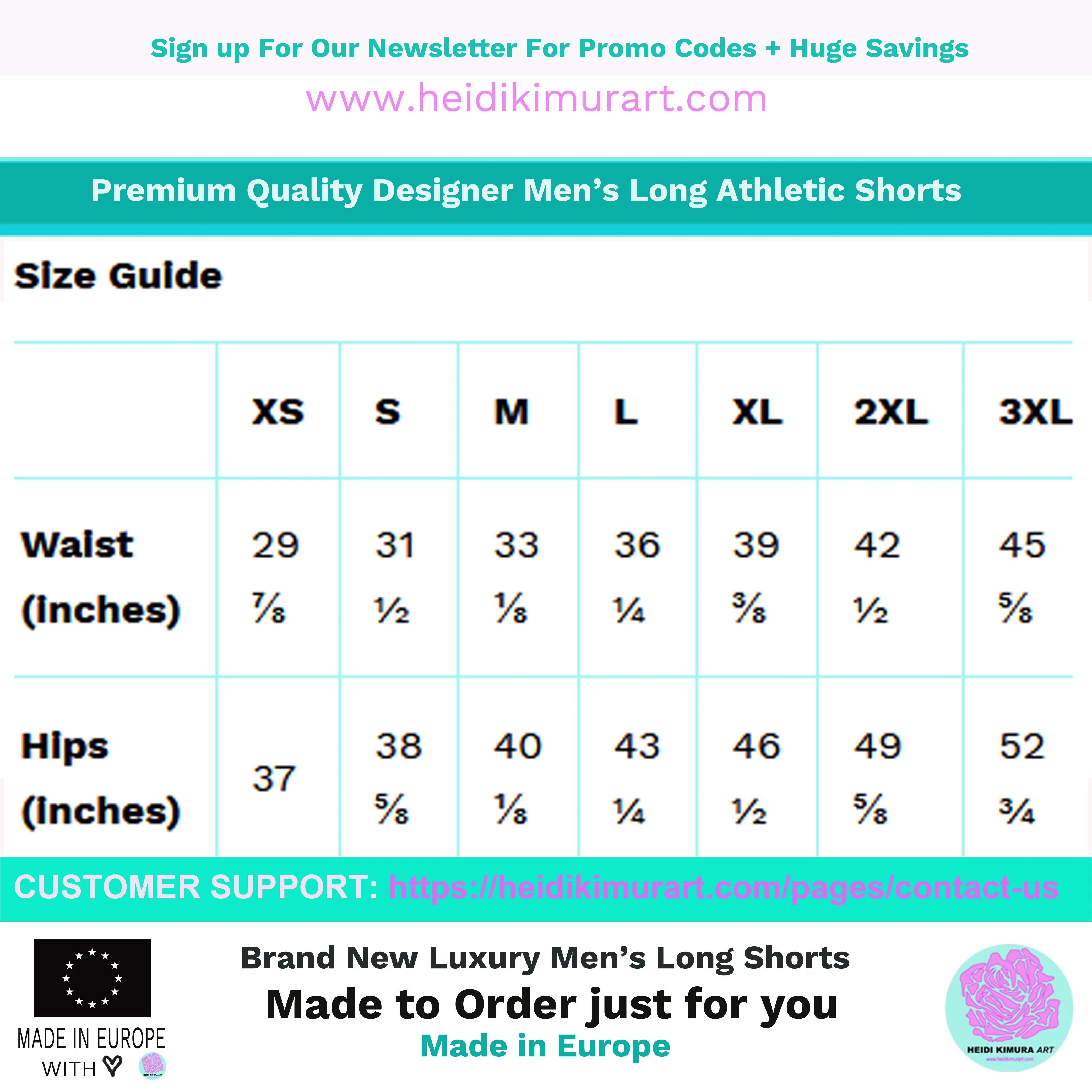 Bright Rainbow Men's Shorts, Ombre Athletic Long Shorts Workout Shorts- Made in EU