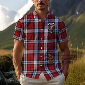Brodie Dress Tartan Cotton Hawaiian Shirt with Family Crest