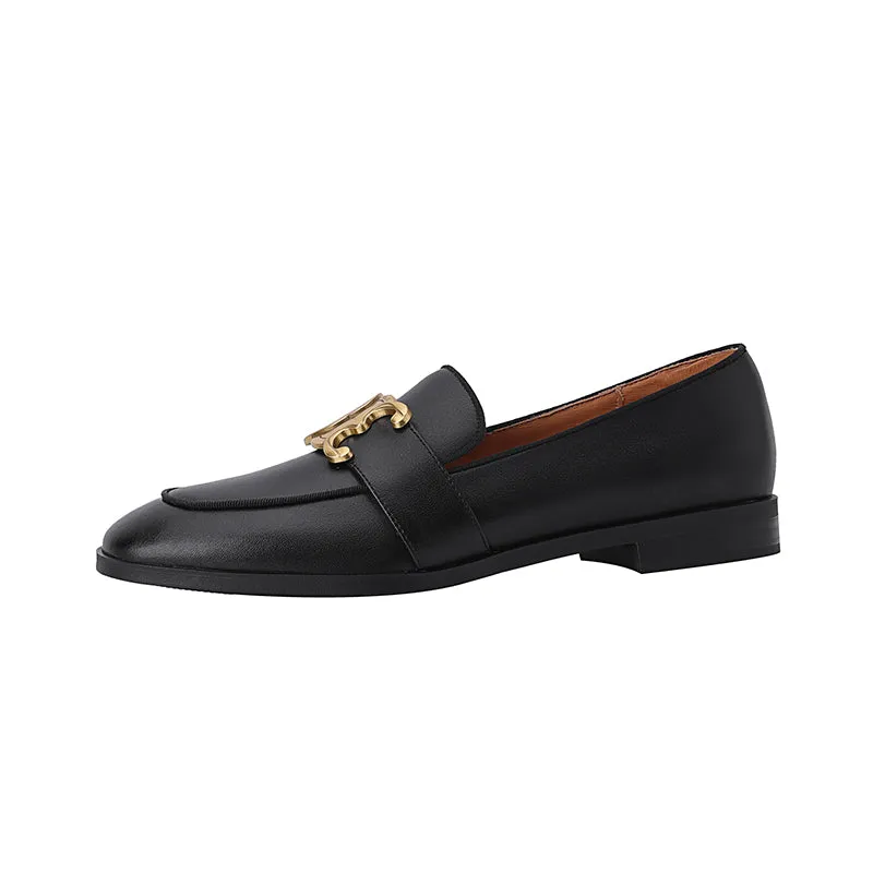 Cataleya Womens Suede Loafers with Chain