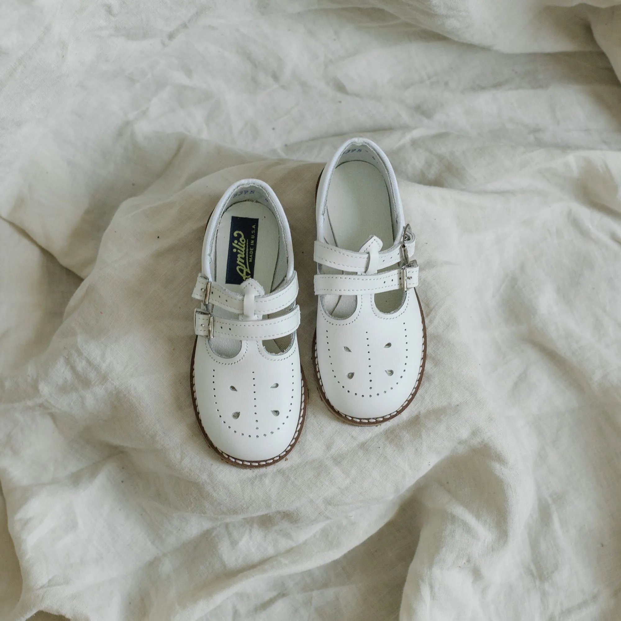 Claire T-Strap | White