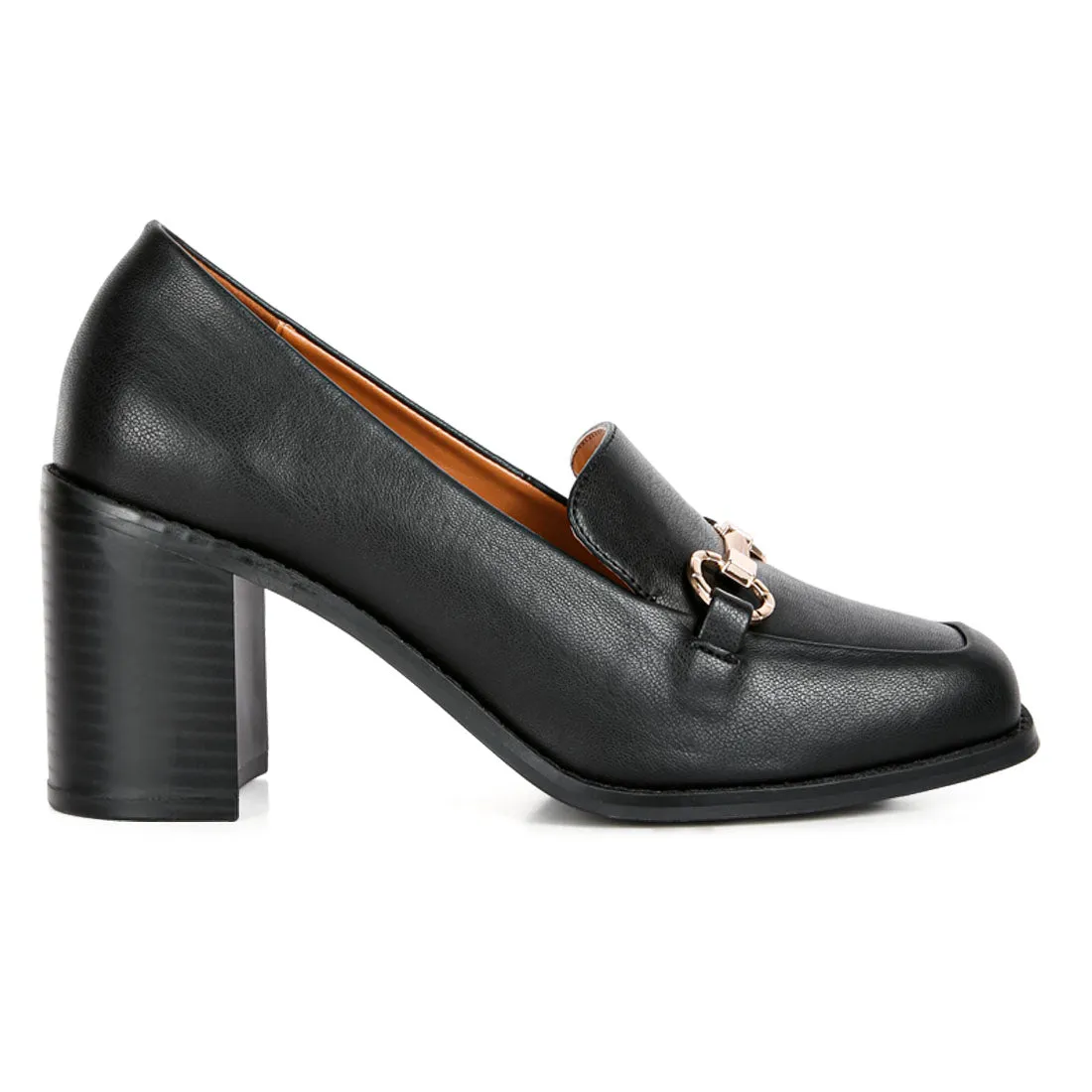 Classic Block Heel Loafers