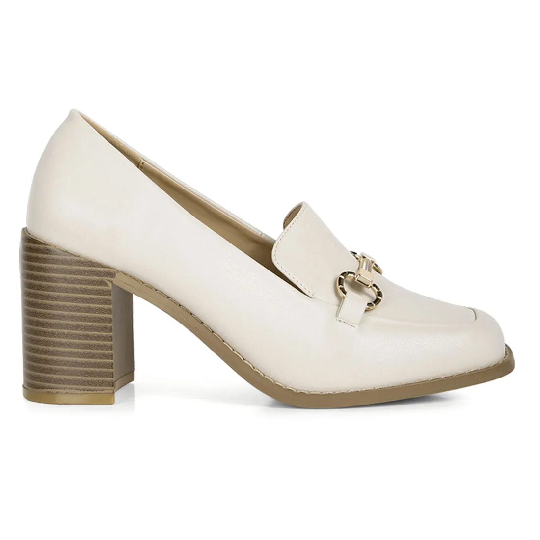 Classic Block Heel Loafers
