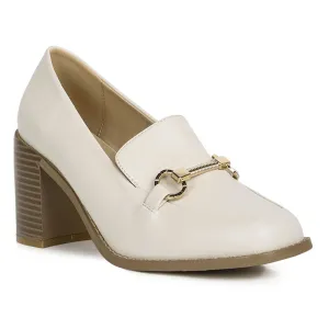 Classic Block Heel Loafers