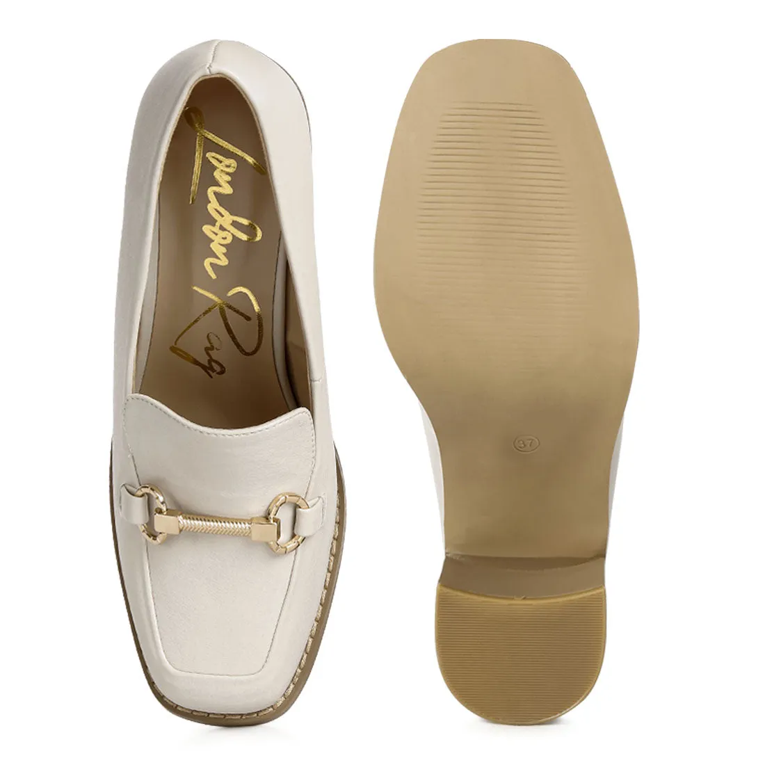 Classic Block Heel Loafers
