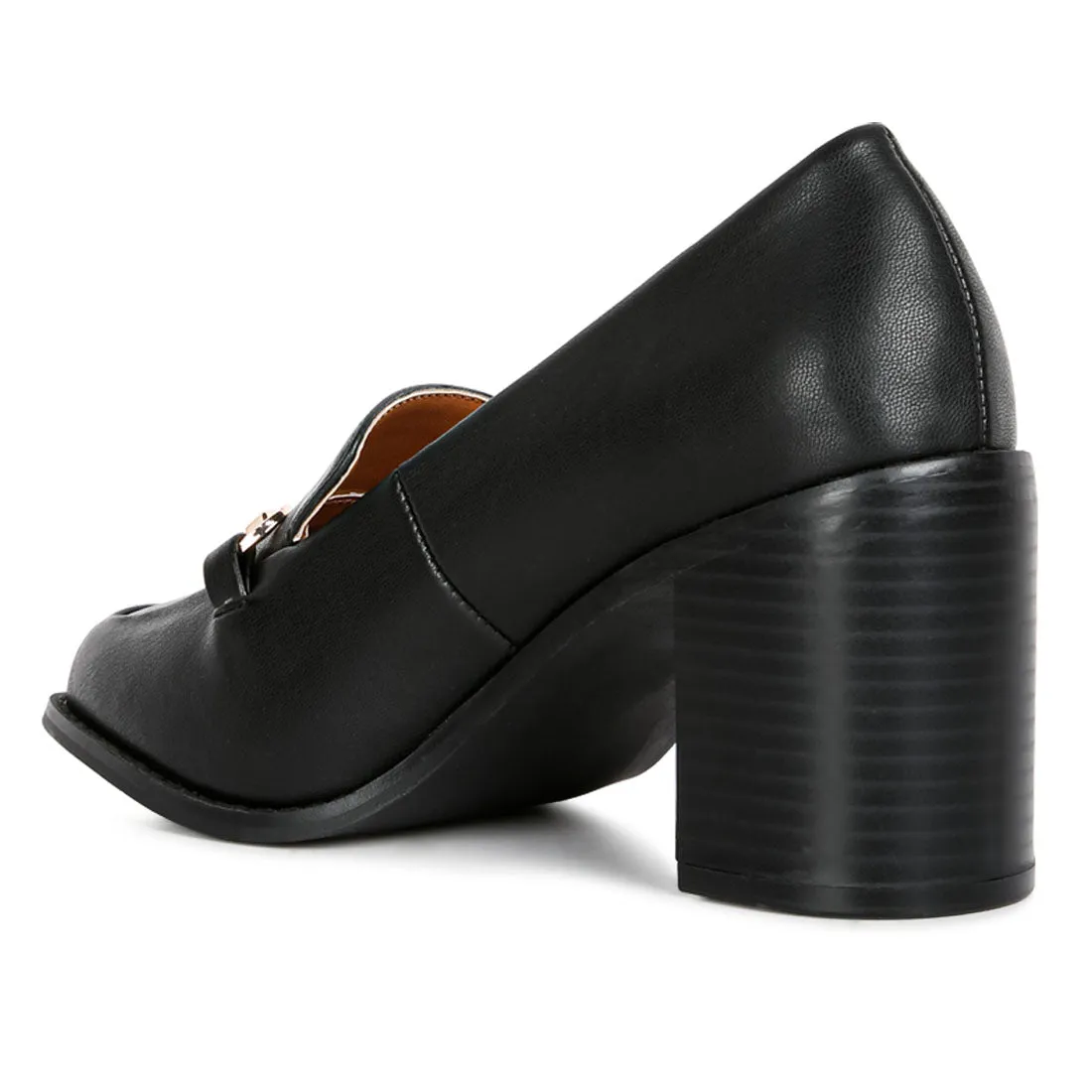 Classic Block Heel Loafers