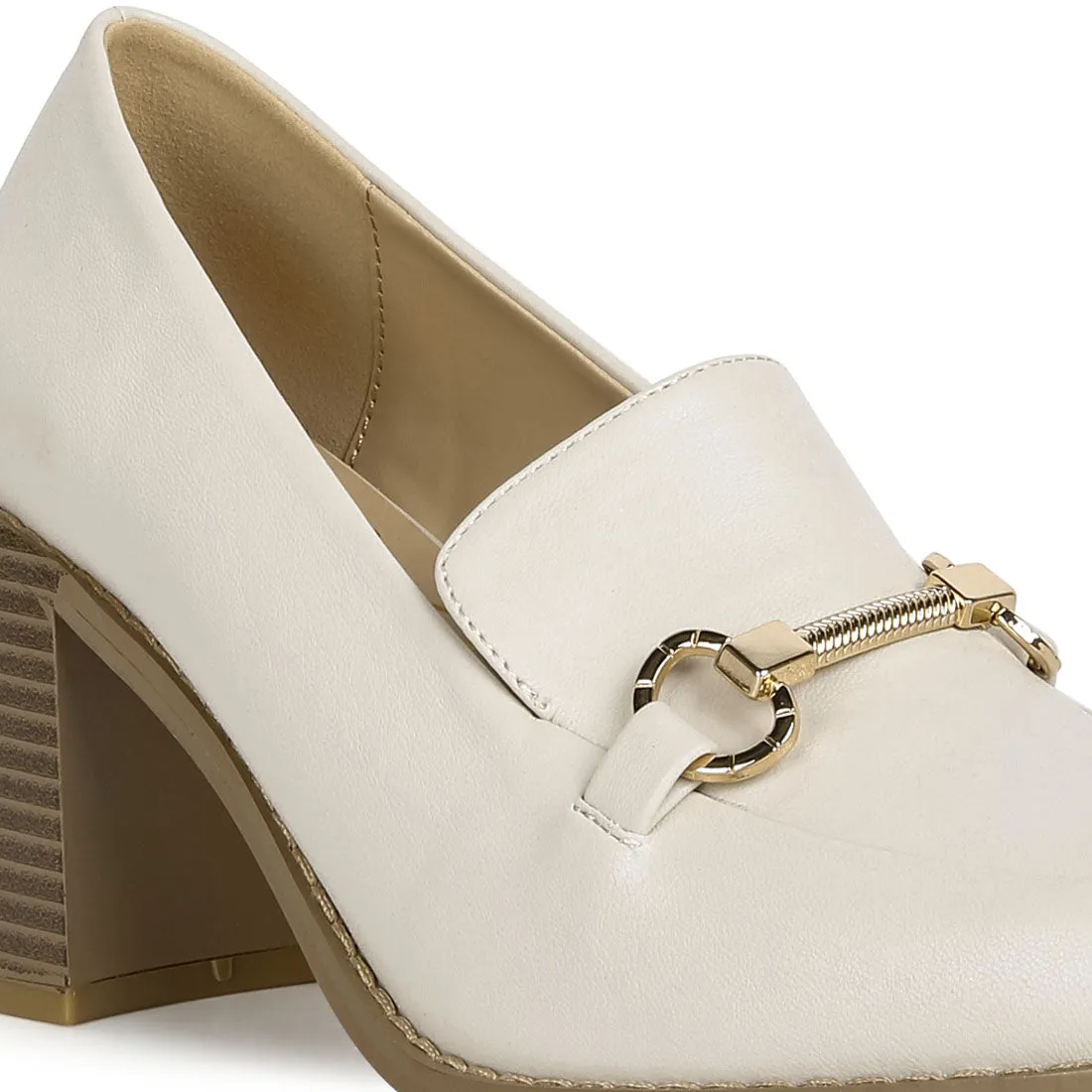 Classic Block Heel Loafers