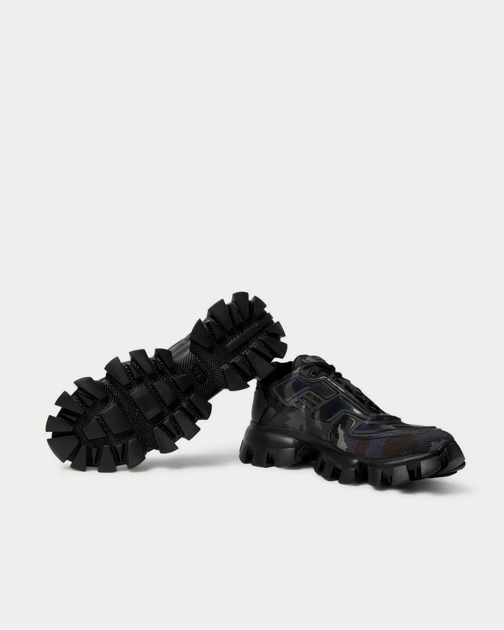 Cloudbust Thunder Rubber and Camouflage Mesh  Gray low top sneakers