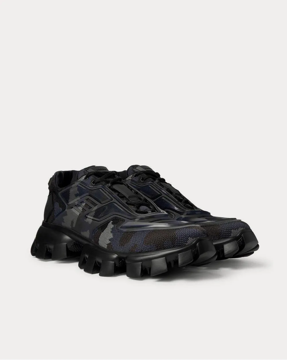 Cloudbust Thunder Rubber and Camouflage Mesh  Gray low top sneakers