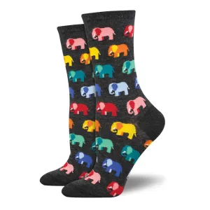 Colorful Elephants Ladies Socks
