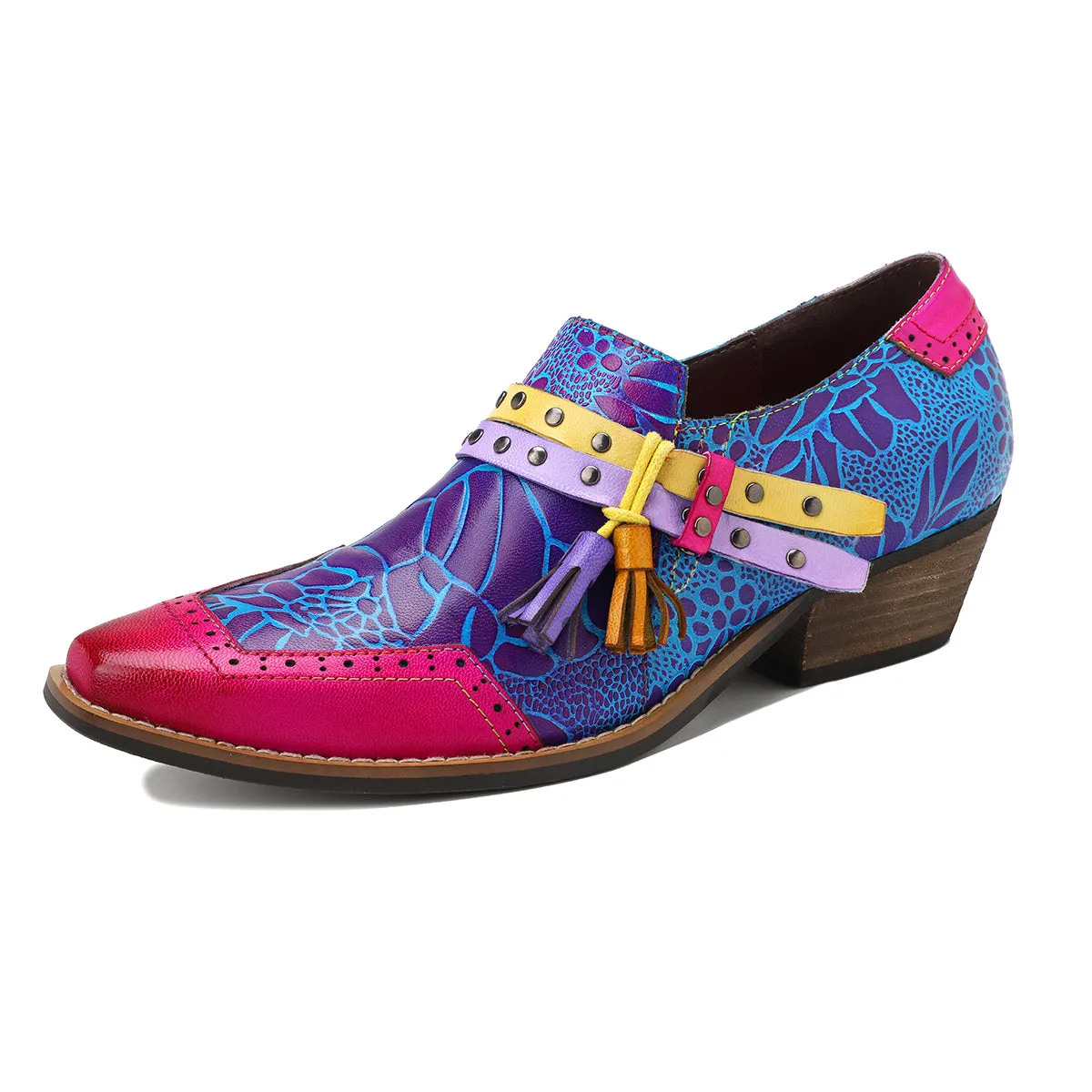 Colorful Women's Leather Shoes