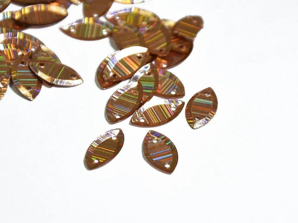 Copper Rainbow Boat Plastic Sequins(Wholesale)