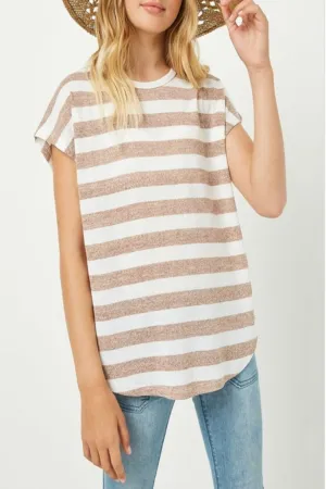 Count On Me Heathered Stripe Knit Top