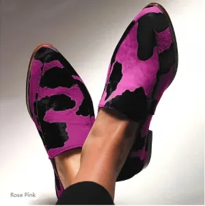 Cow Pattern Casual Flat Loafers