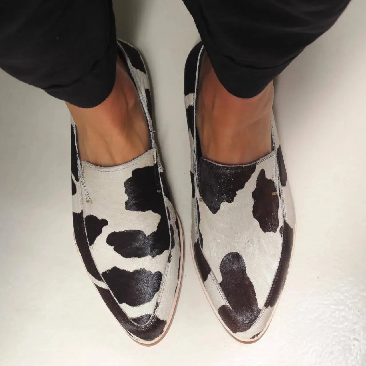 Cow Pattern Casual Flat Loafers