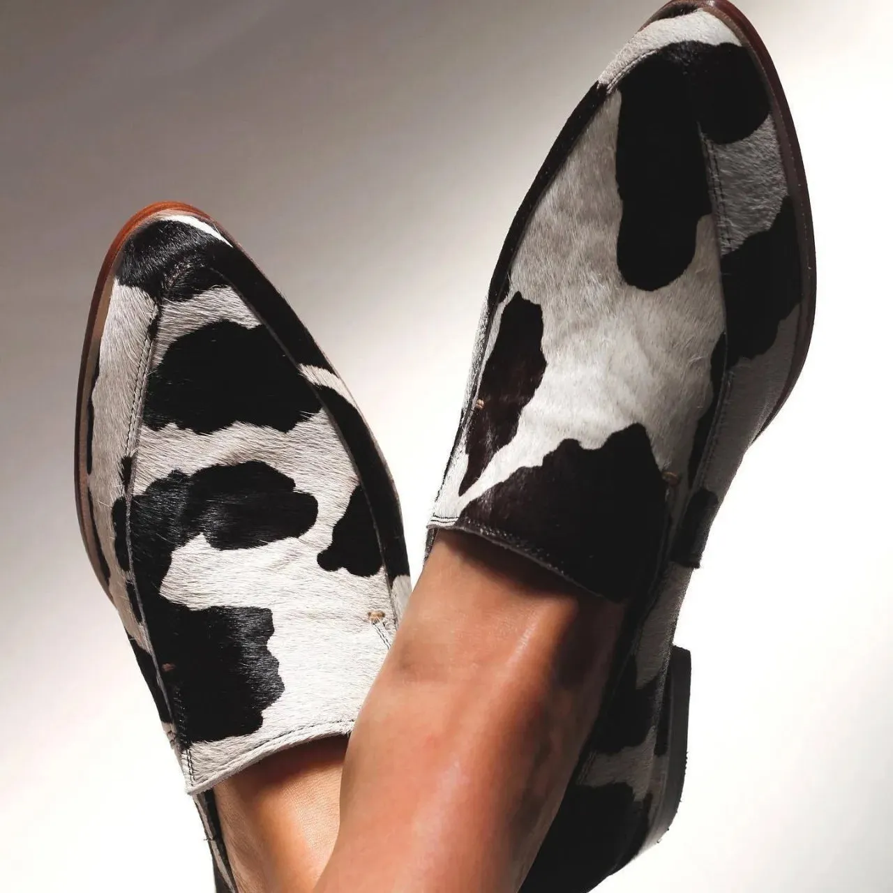 Cow Pattern Casual Flat Loafers