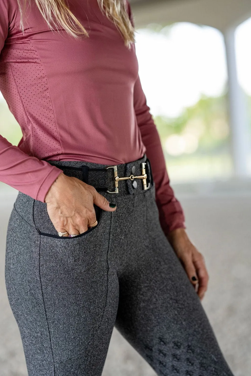 Dark Tweed Bondie Breeches | Full Seat or Knee Patch